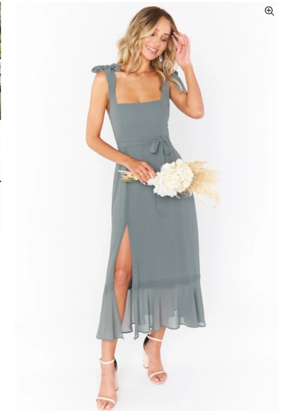 Show Me Your Mumu Claire Midi Dress Deep Sage Chiffon XXL Bridesmaid Wedding